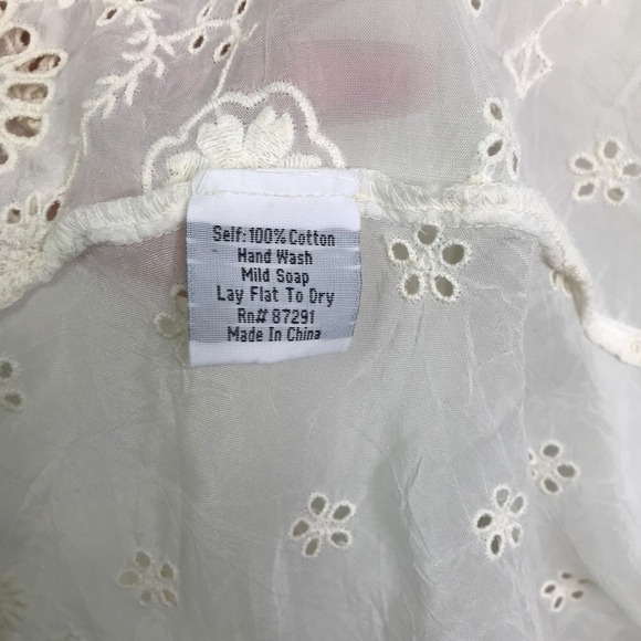 Johnny Was 4 Love & Liberty Eyelet Embroidered Kimono Cover Boho Cardigan XS - Picture 9 of 9